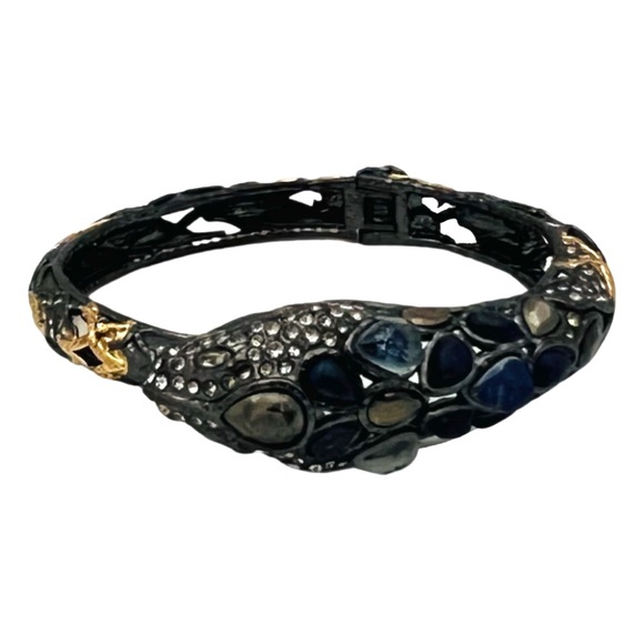 ALEXIS BITTAR • Jardin De Papillon Ruthenium Gold Snake Bracelet - Picture 11 of 16